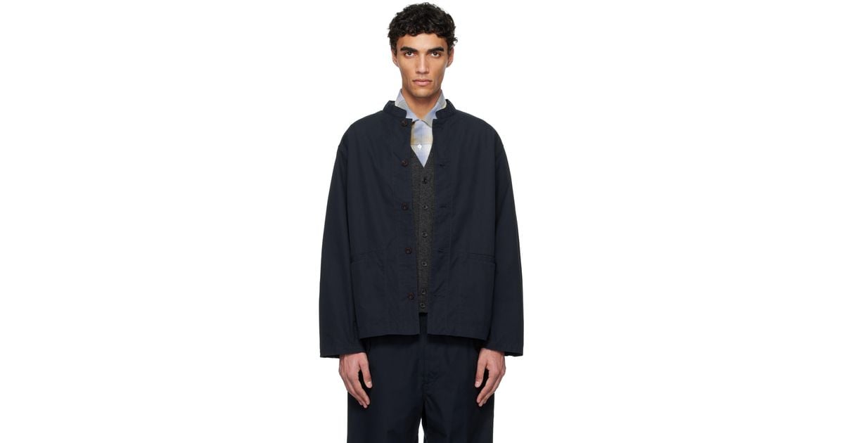 ナナミカ　バンドカラージャケット　ネイビー nanamica (ナナミカ) Band Collar Jacket / バンドカラージャケット