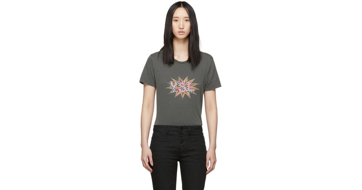 ysl shirt grey