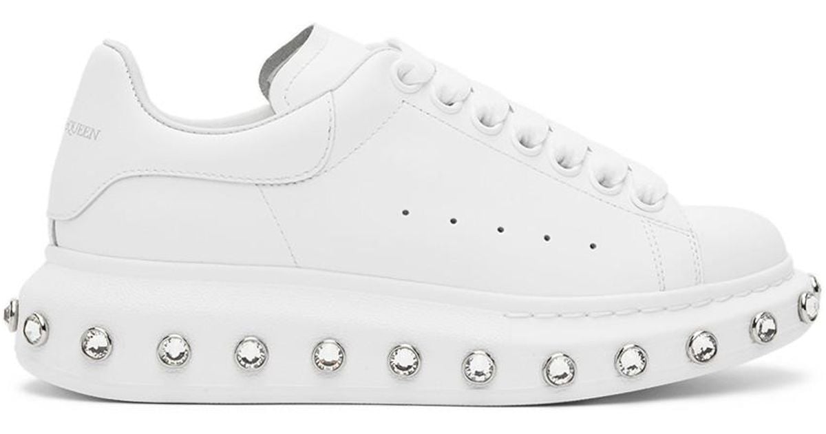 White studded cheap alexander mcqueen
