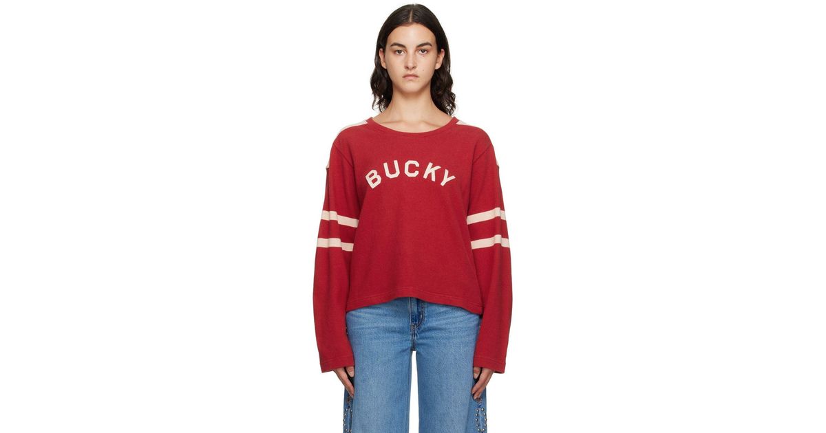 Bode Red 'bucky' Sweatshirt | Lyst Bode Red 'bucky' Sweatshirt | Lyst