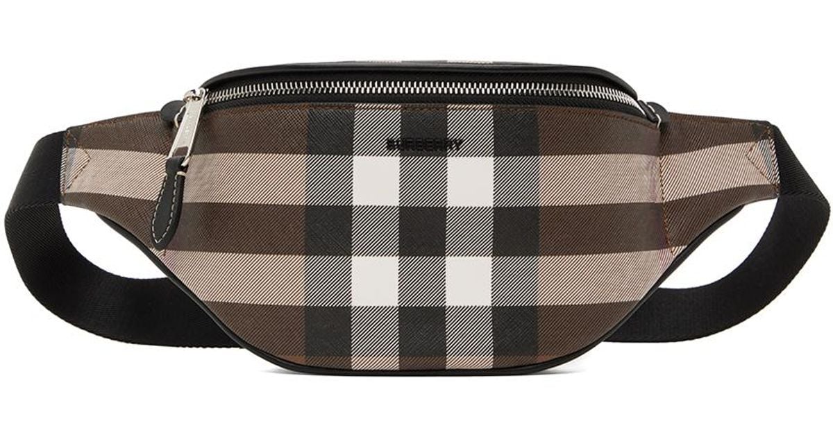 Burberry Brown Mini Cason Belt Bag in Black for Men | Lyst