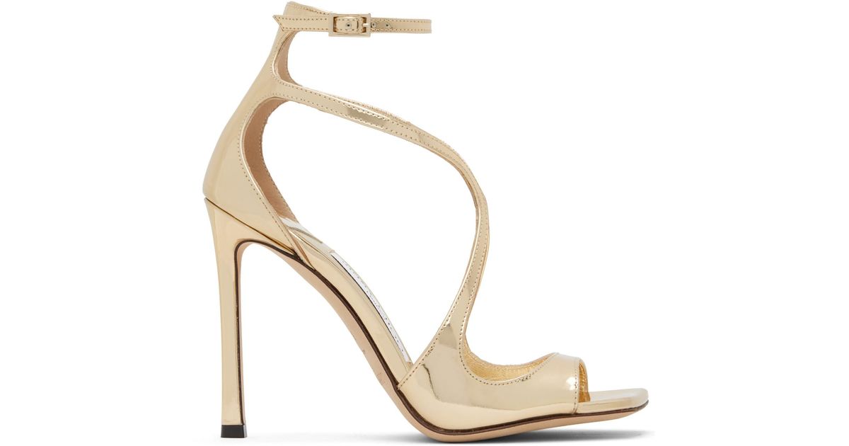 Jimmy Choo Azia 110 Heeled Sandals in Metallic | Lyst