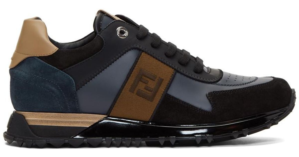 navy blue fendi sneakers