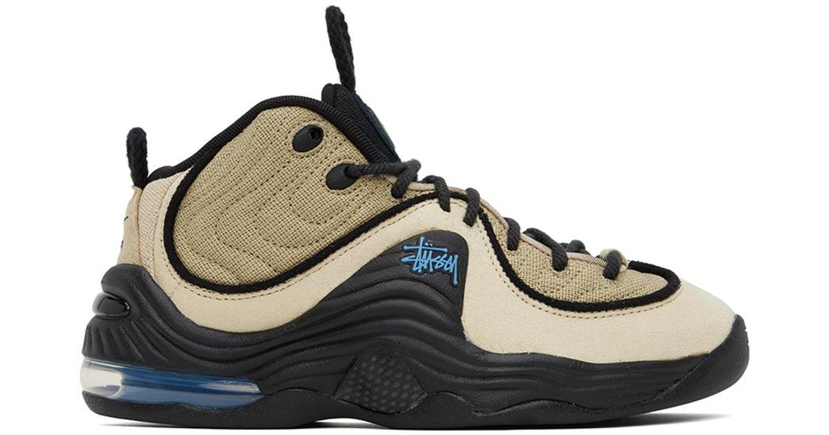 Nike Beige Stüssy Edition Air Penny Ii Sp Sneakers in Black | Lyst