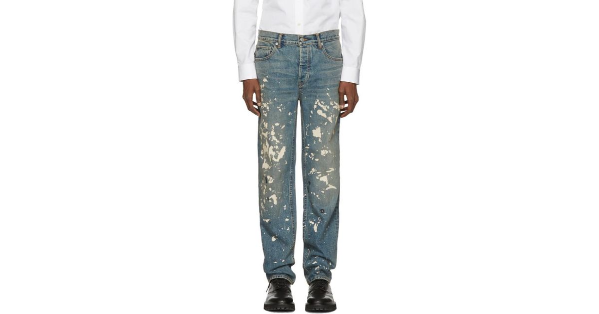 Ny ankomst Sporvogn Betydning Helmut Lang Blue Re-edition Painter Jeans for Men | Lyst