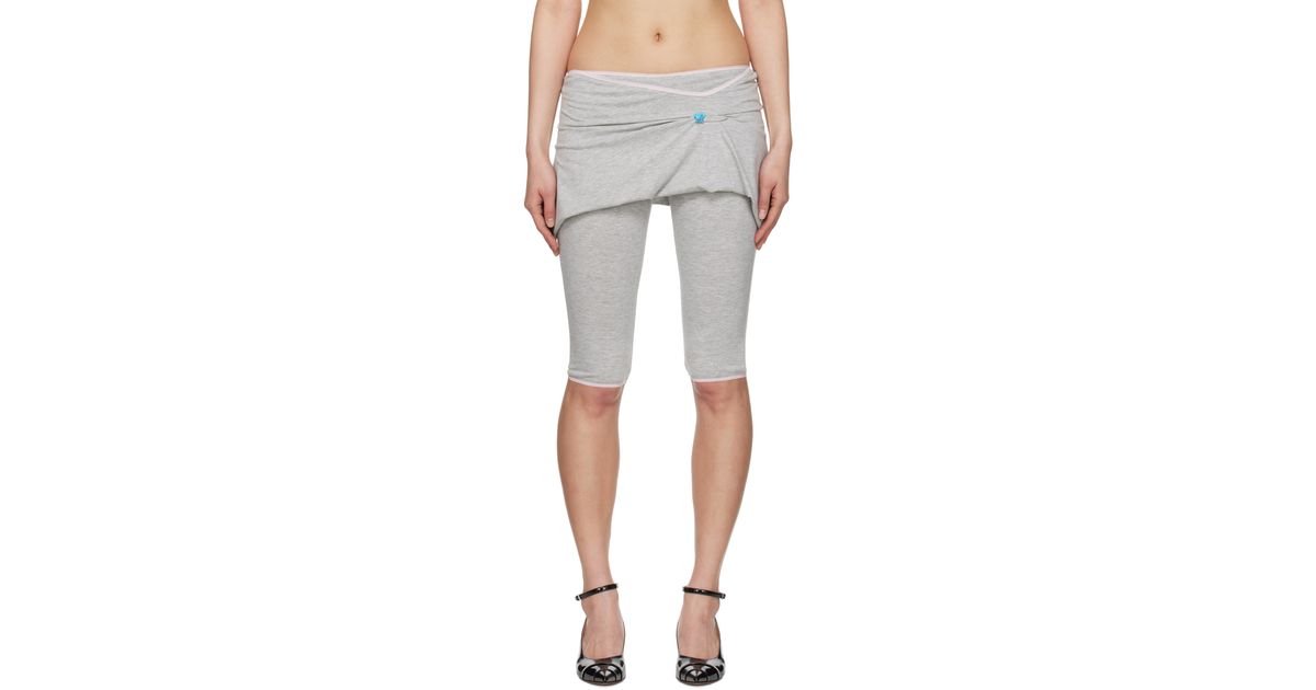 Ashley Williams Nappy Pin Shorts in Grey | Lyst UK