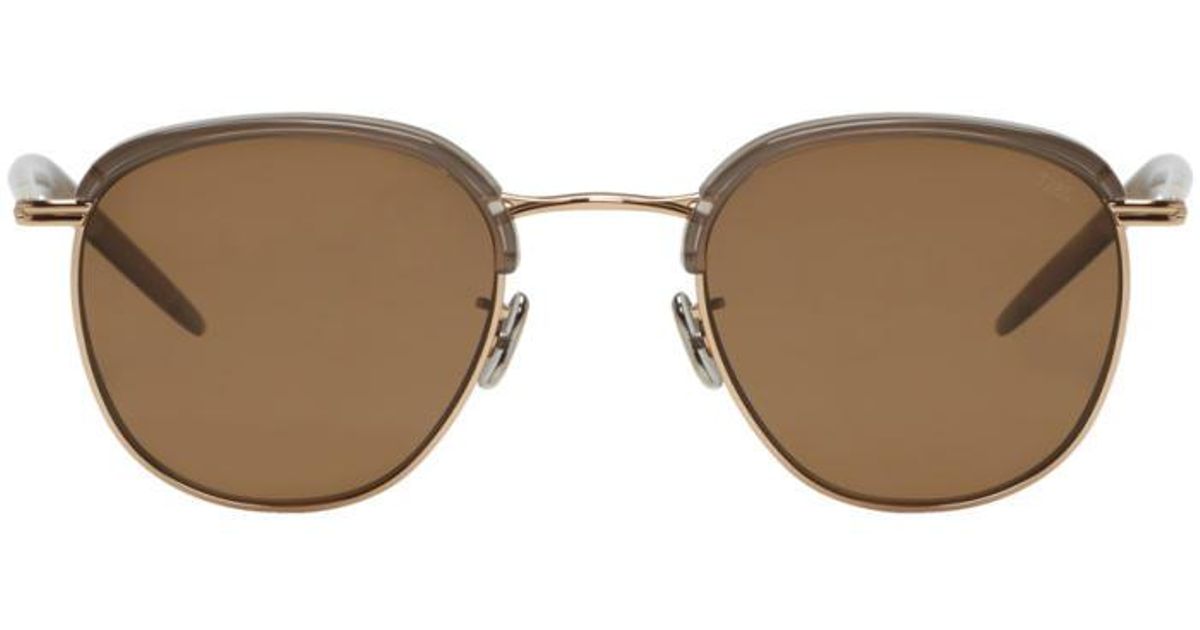 Eyevan 7285 Gold Model 735 Sunglasses 