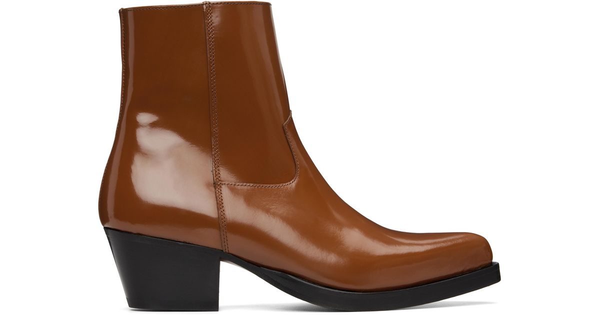 Ernest W. Baker Tan Western Boots in Brown for Men | Lyst