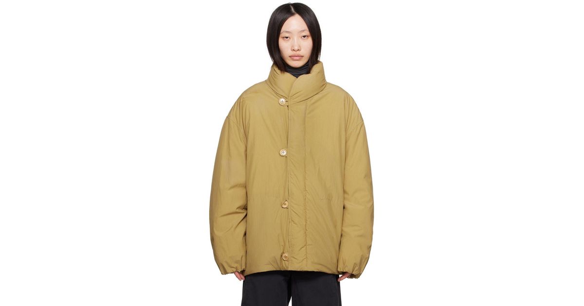 Lemaire wide-lapels puffer jacket