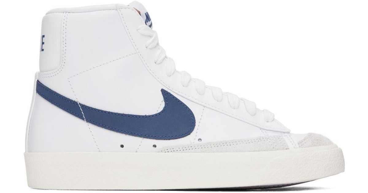 blue and white blazers nike