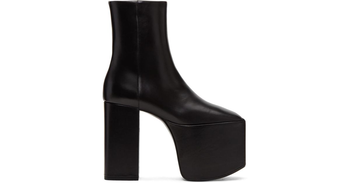Balenciaga Black Platform Boots | Lyst