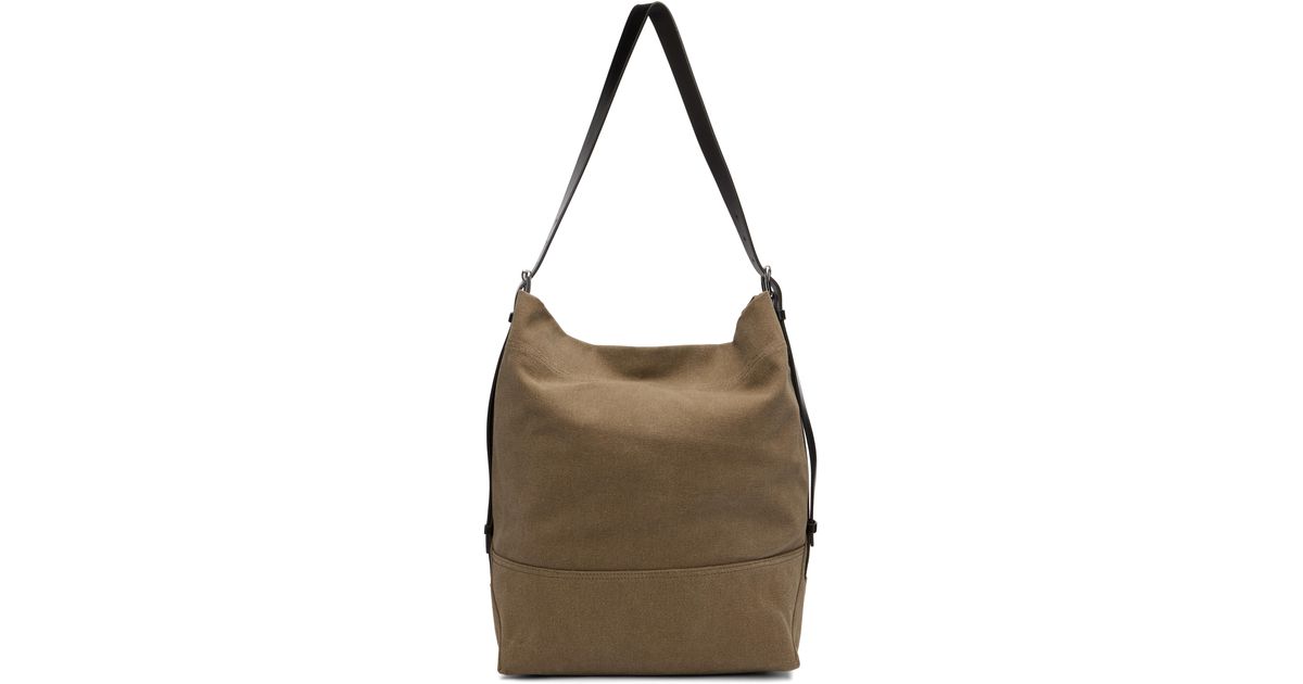 Lemaire トープ ベルト トートバッグ ブラウン | Lyst