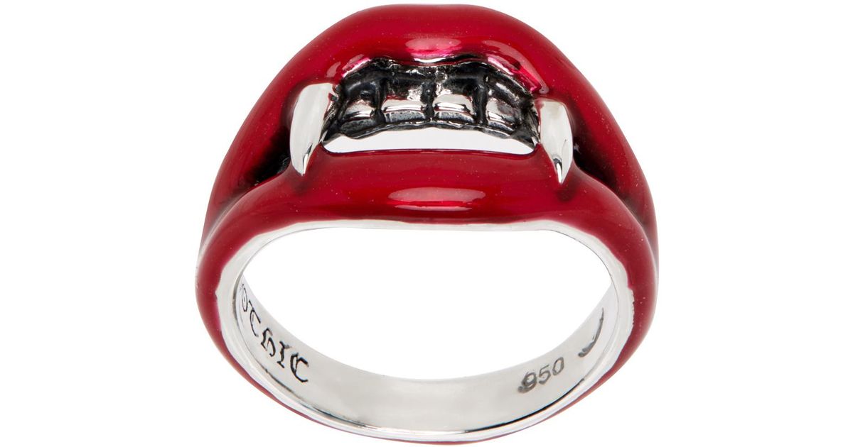 Gothic yohji yamamoto ring Yohji Yamamoto Red Vampire Fang Ring