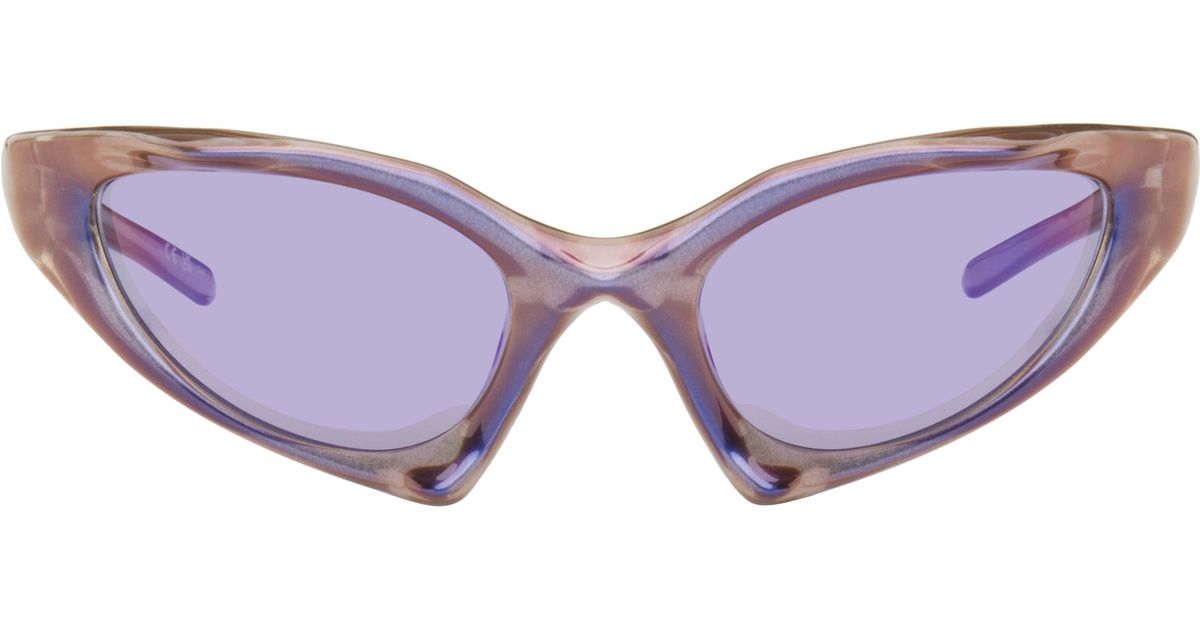 【BALENCIAGA】 RUNNER CAT Runner Cat Sunglasses in Black | Balenciaga US