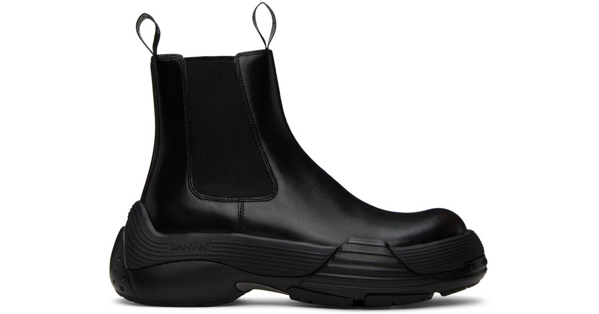 Lanvin Black Flash-x Bold Chelsea Boots for Men | Lyst Australia