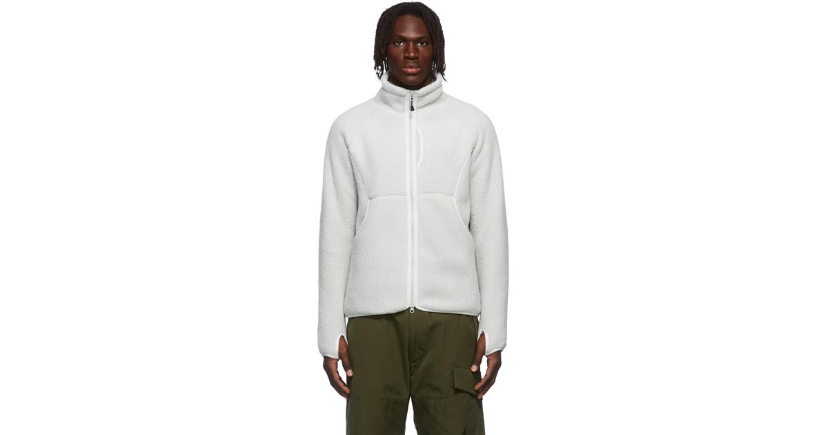Snow Peak Grey Thermal Boa Sherpa Fleece Jacket in Gray for Men | Lyst