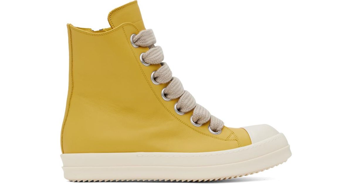 Rick Owens Porterville Jumbolaced Sneakers in Yellow for Men