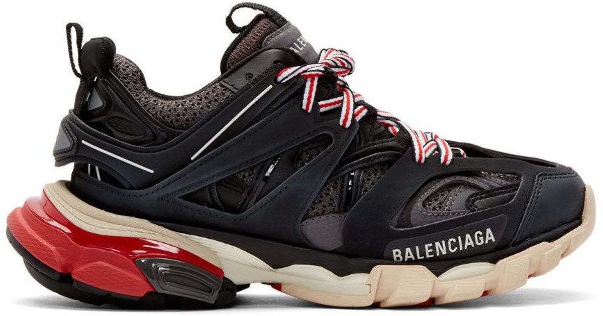 Balenciaga Black And Grey Track Sneakers - Lyst