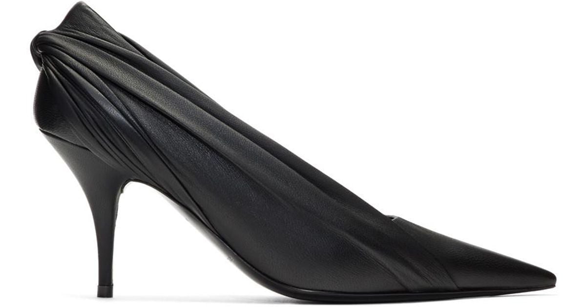 Balenciaga Leather Black Knife Heels Lyst