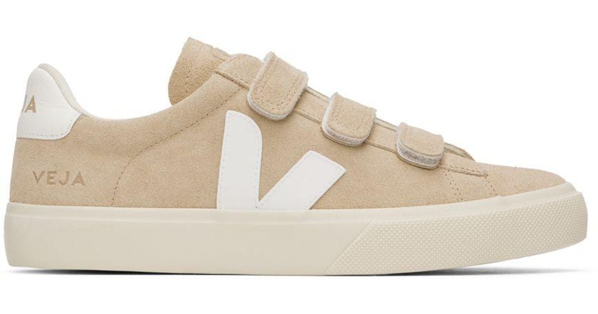Veja Suede Beige Recife Sneakers in Almond_white (Black) for Men Lyst