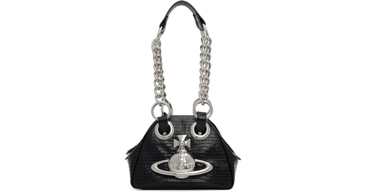 Vivienne Westwood Archive Orb Chain Handbag in Black | Lyst
