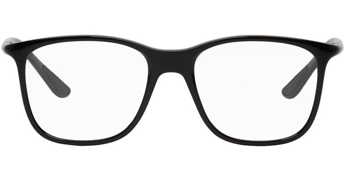 Ray-Ban Black Square Glasses for Men - Lyst