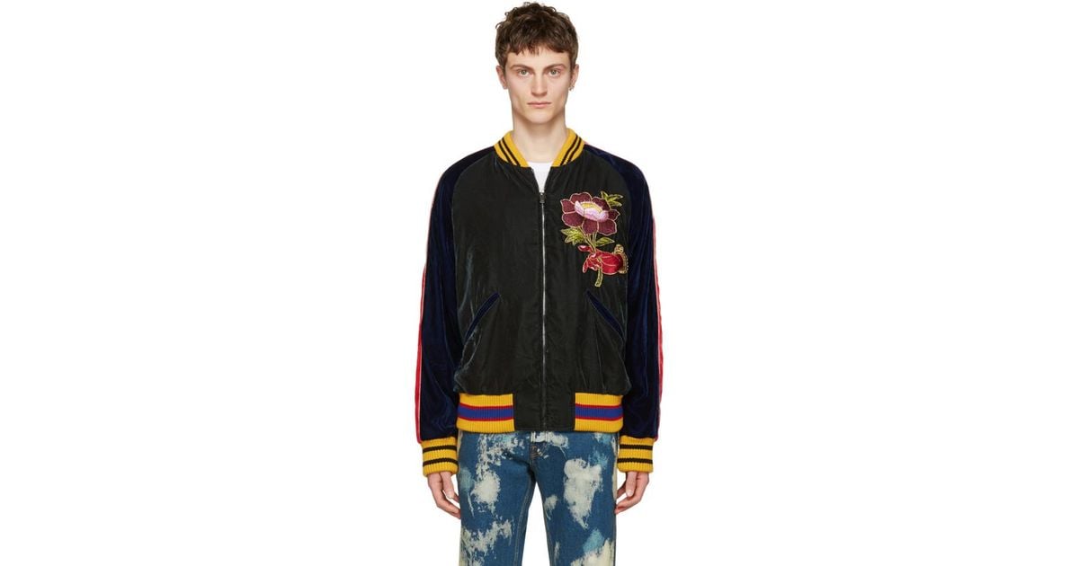 gucci velvet bomber jacket