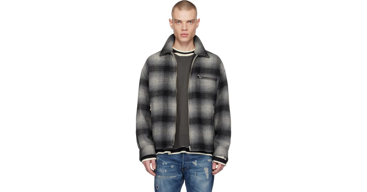 Wacko Maria Ombre Check 50's Jacket in Black for Men | Lyst Wacko Maria Ombre Check 50's Jacket in Black for Men | Lyst