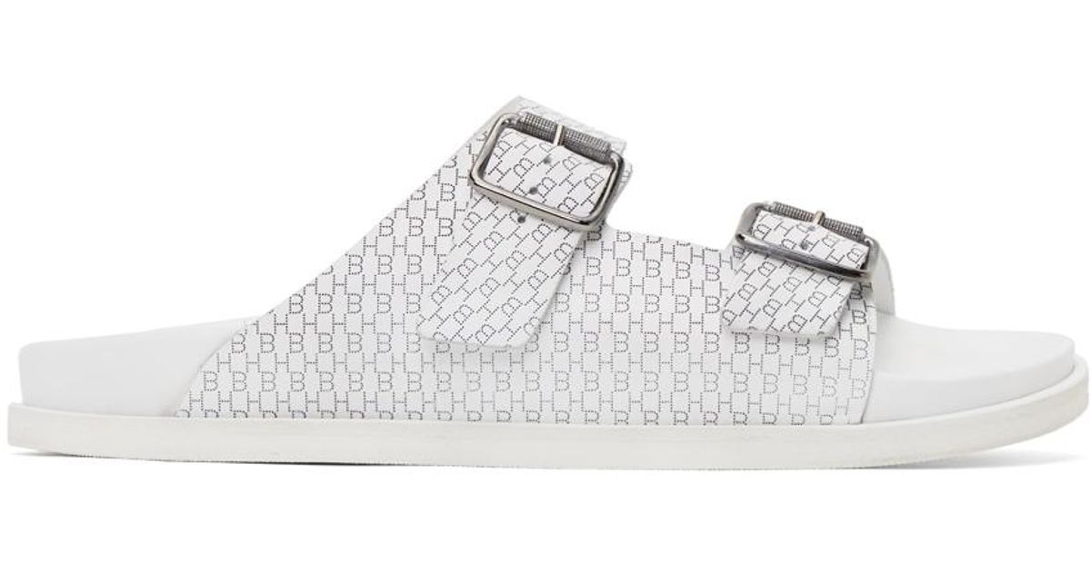 BOSS by HUGO BOSS Leather Cliff Sandals in White for Men Lyst UK