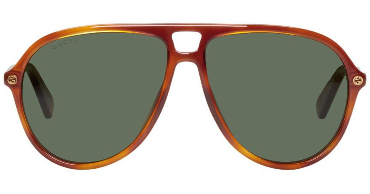 gucci aviator tortoise