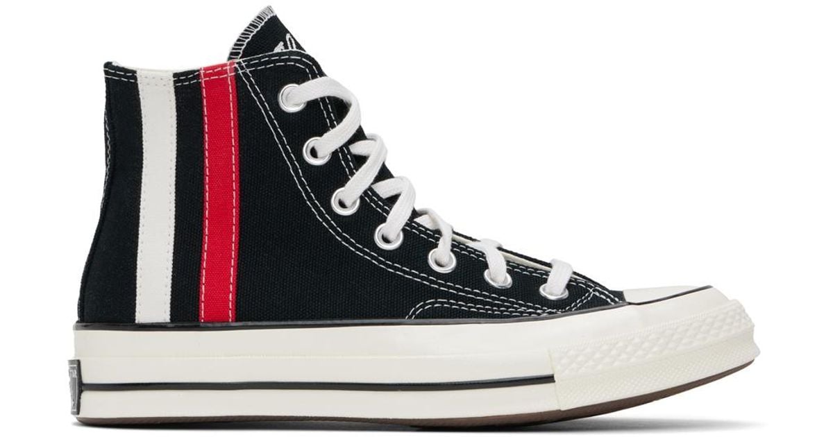 Converse Chuck 70 Archival Stripes High Top Sneakers in Black for