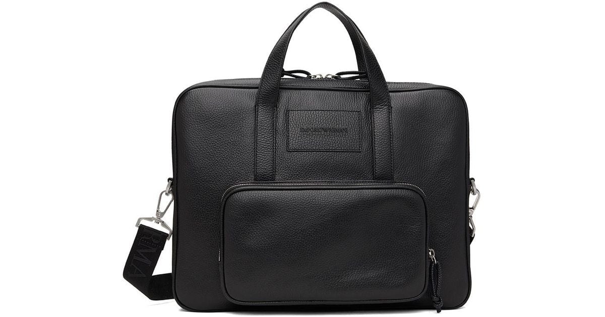 Emporio Armani Hardware Briefcase in Black for Men Lyst