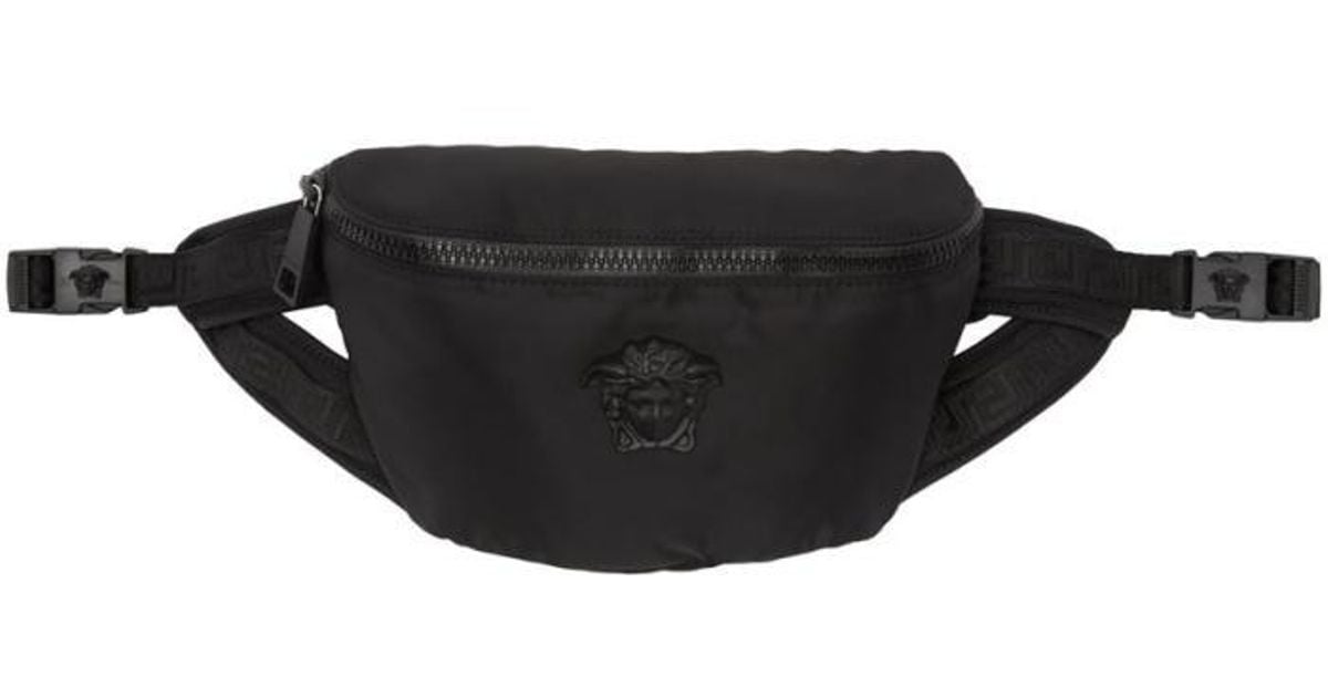 Black Nylon Medusa Waist Bag 