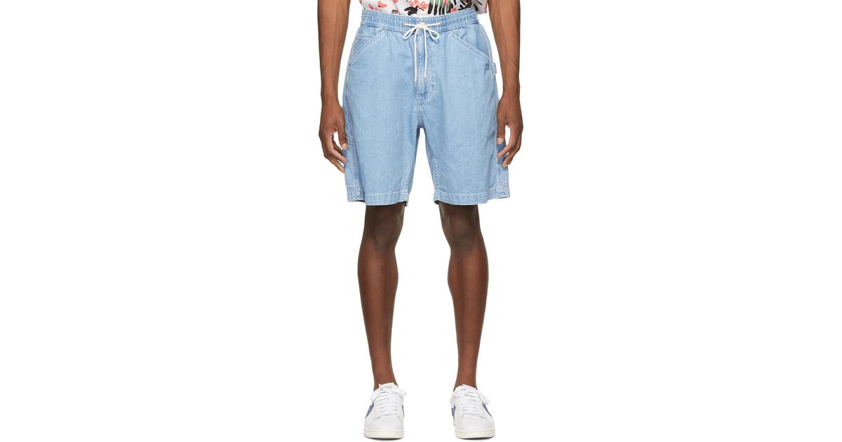 Blue Denim Marine Carpenter Shorts 