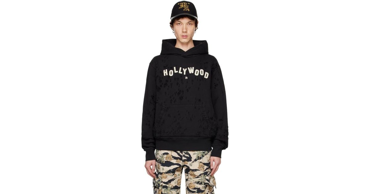 メンズ Amiri ブラック Hollywood Shotgun フーディ ブラック | Lyst