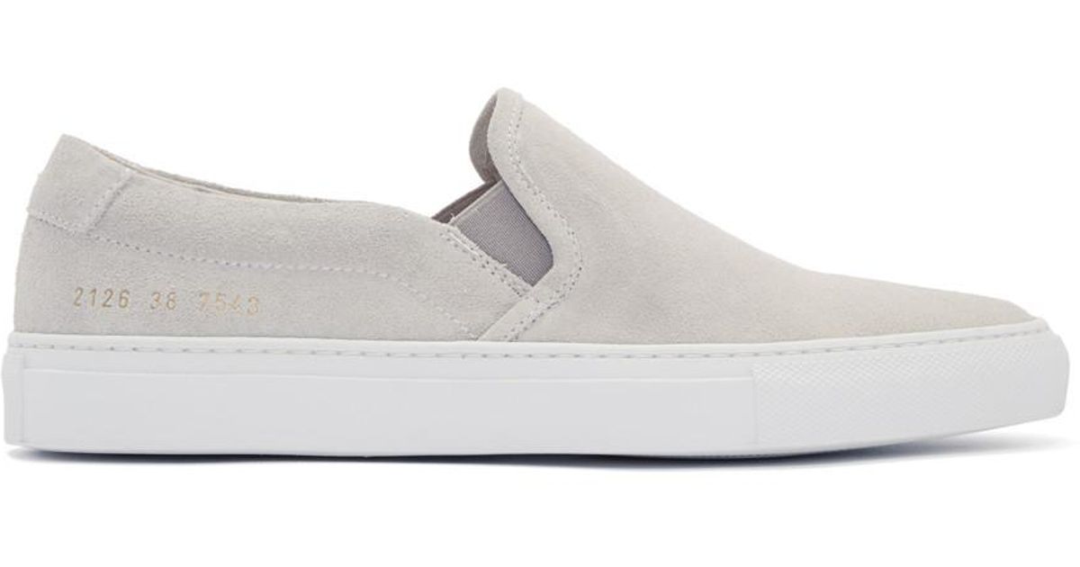 common projects gray suede