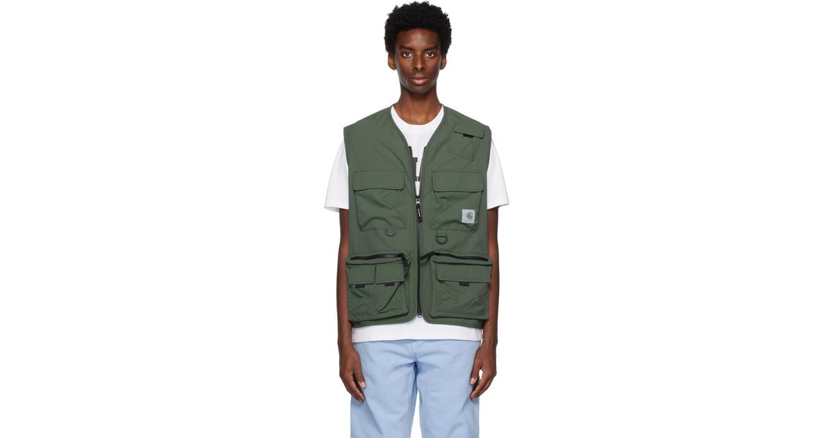 Carhartt Khaki Elmwood Vest in Green for Men | Lyst Canada