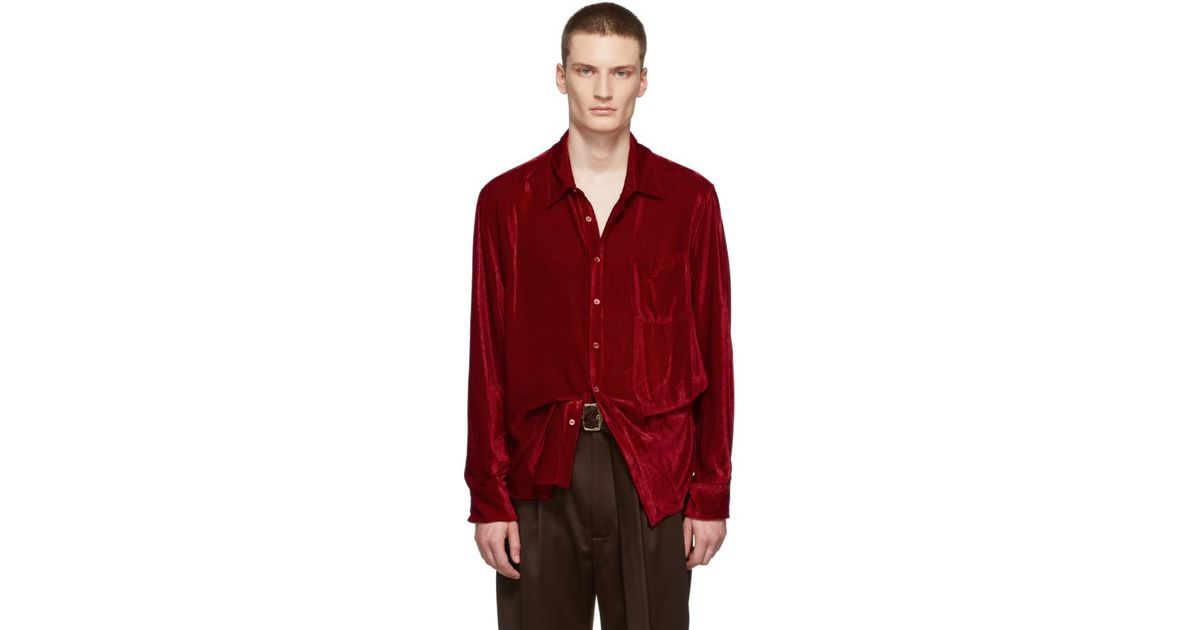 Sies Marjan Red Velvet Cord Sander 
