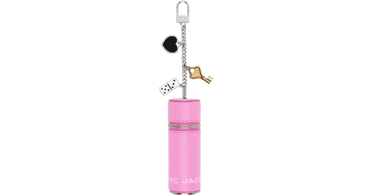 MARC JACOBS The Lipstick ケース バッグチャーム MARC JACOBS キーホルダー LEATHER LIPSTICK CASE BAG CHARM SLG