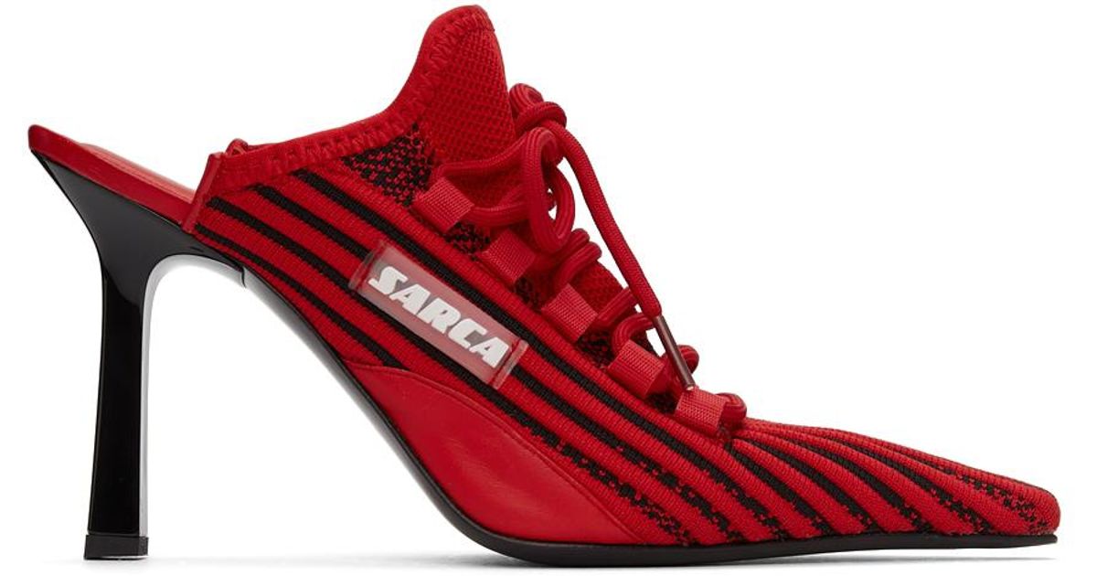 Ancuta Sarca Rubber R1 Sneaker Mules in Red - Lyst