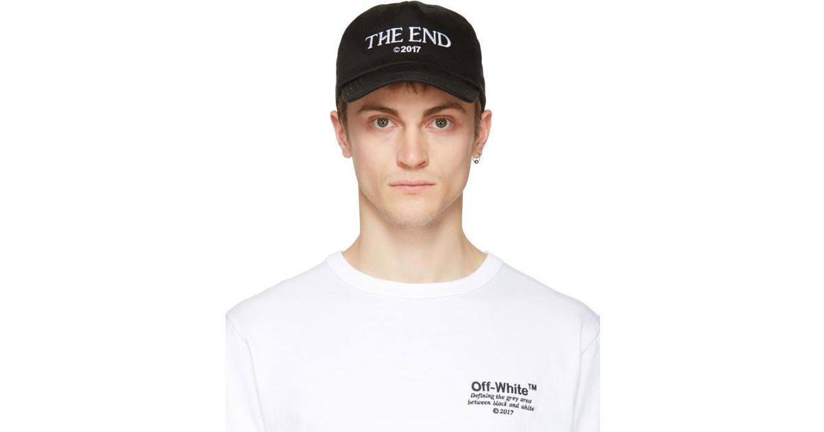 Off-White c/o Virgil Abloh Cotton Black 'the End' Cap for Men - Lyst