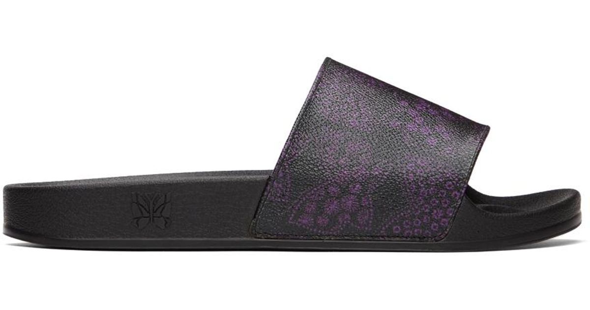 Needles Rubber Papillion Shower Sandals in Black for Men | Lyst