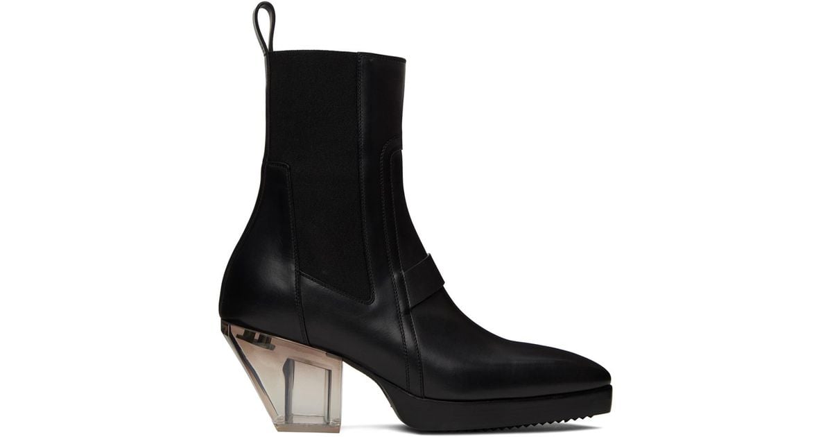メンズ Rick Owens Heeled Sliver チェルシーブーツ ブラック | Lyst