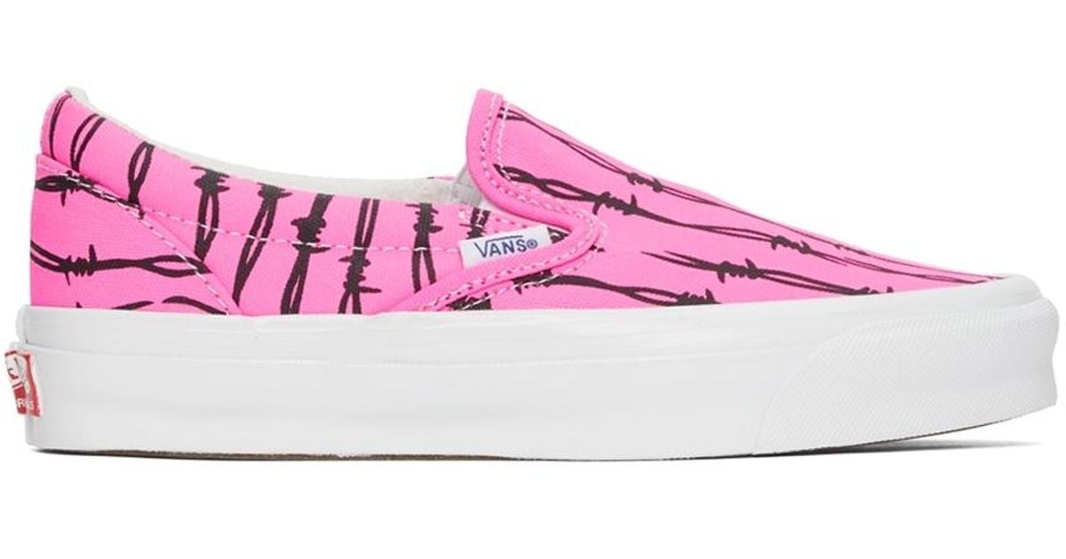 Pink suede slip hotsell on platform vans