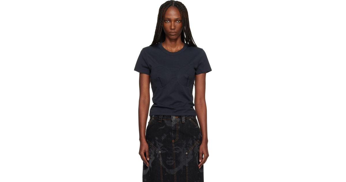 VAQUERA Bullet Bra T-Shirt in Black | Lyst