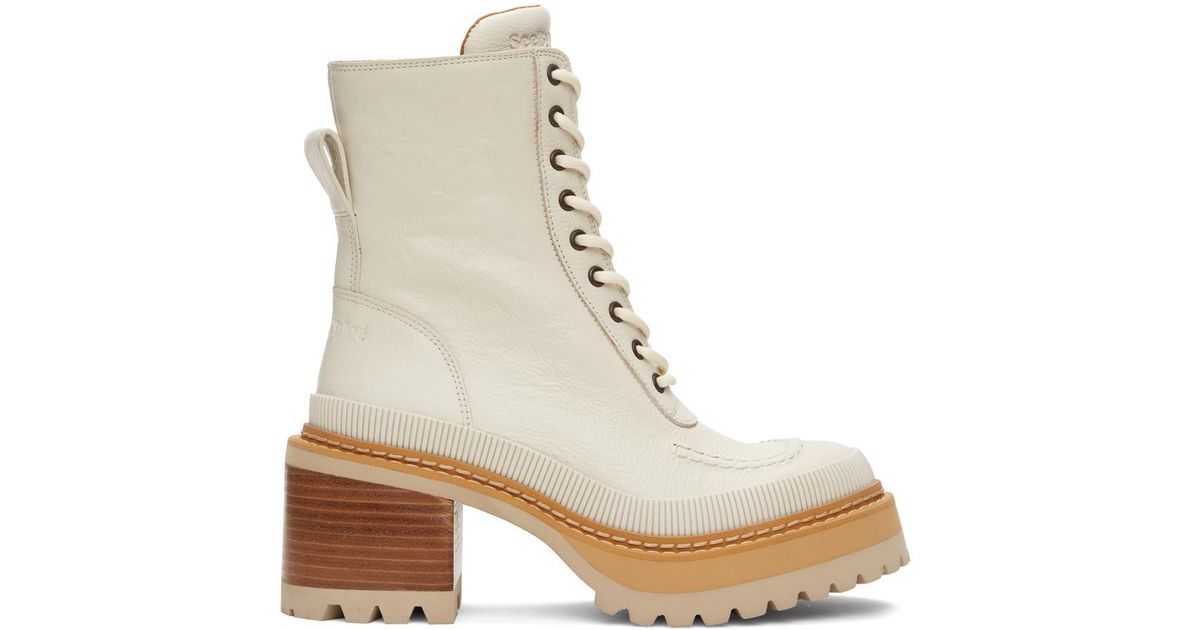 see by chloé mahalia suede platform combat boots