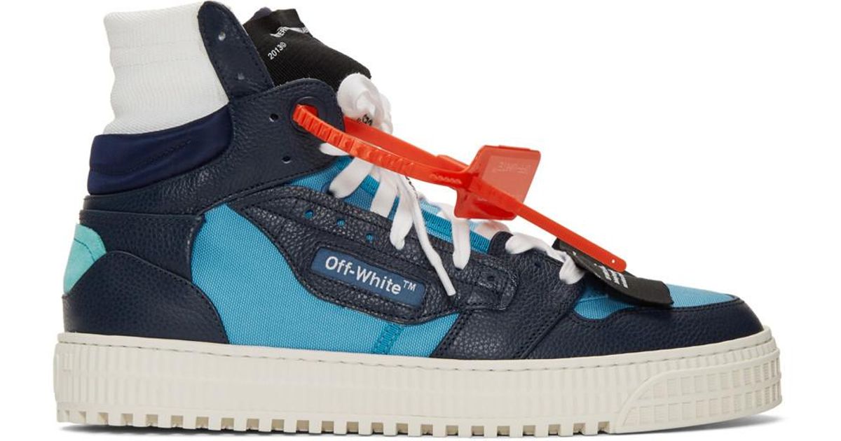 Off-White c/o Virgil Abloh Canvas Off-court 30 High Top Blue Sneakers for  Men | Lyst