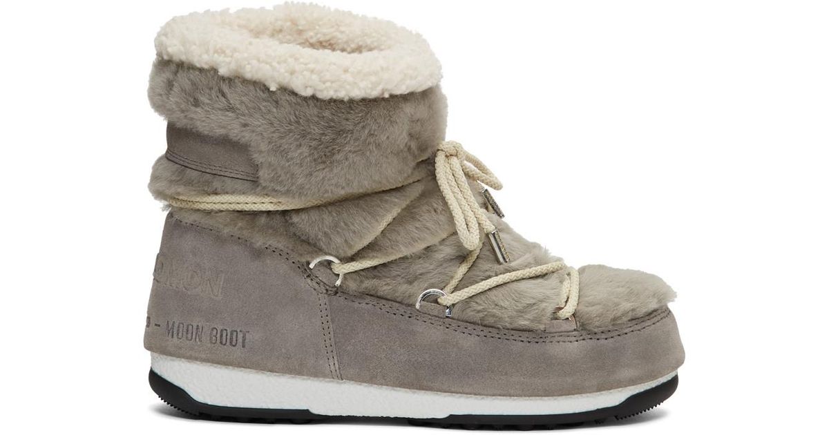 grey shearling boots