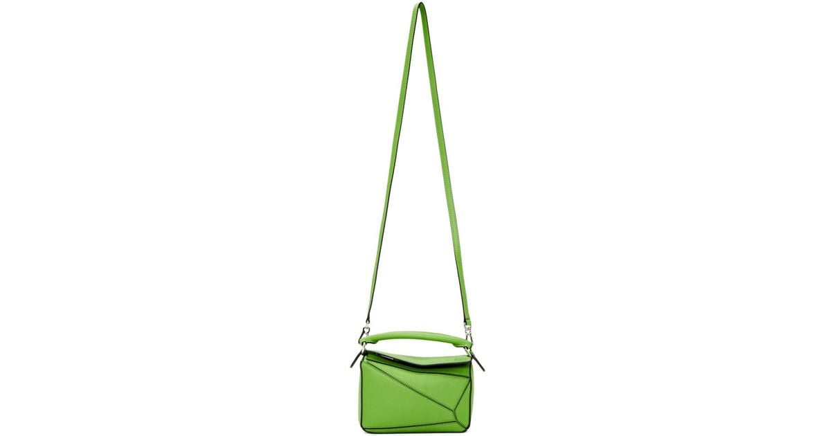 LOEWE Calfskin Mini Puzzle Bag Green 456692