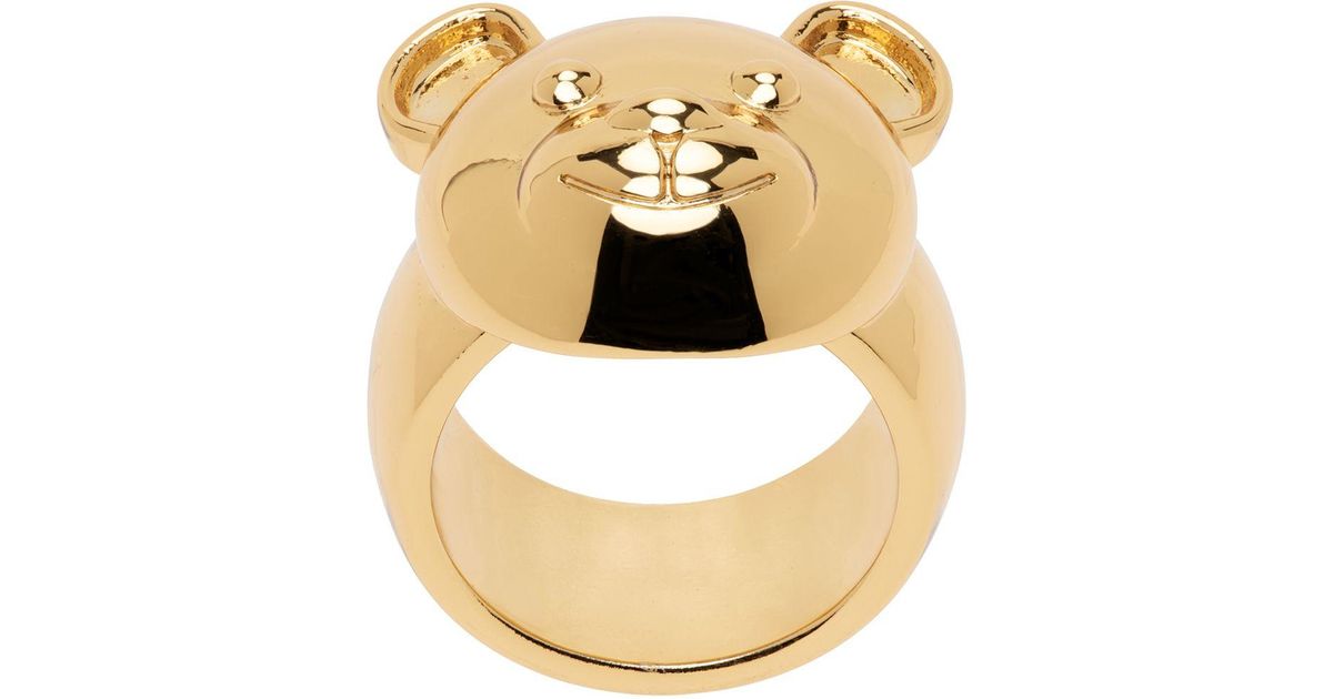 Rose Gold Teddy Bear Ladies Ring